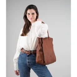 Bolso De Hombro Biba Portland De Piel