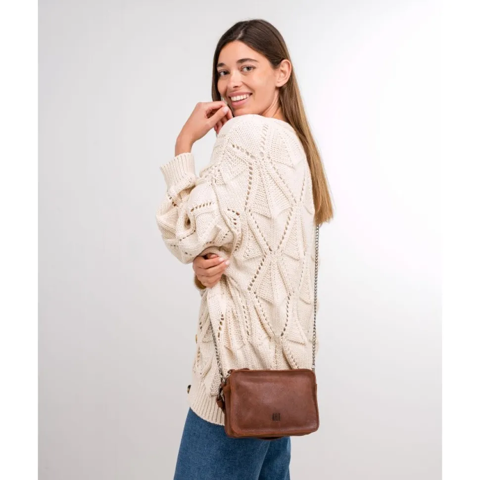 Bolso De Mano Biba Logan Crush De Piel